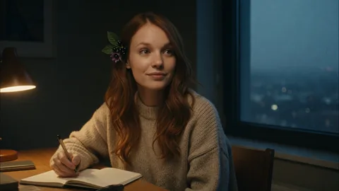 a1-window_1: Atropa at her desk. Became the clip vA1.